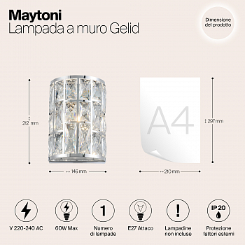 Бра на 1 лампу Maytoni MOD184-WL-01-CH